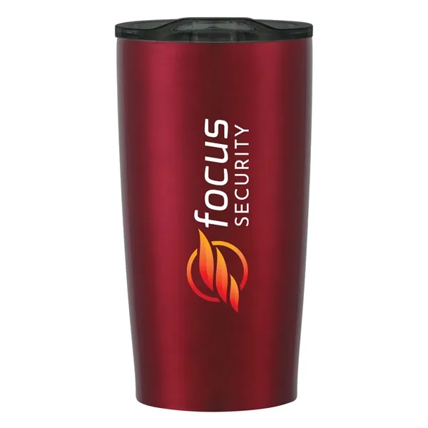20 oz. stainless steel tumbler with double wall construction and snap-on,... from ASI 61125 Hit Promotional Products / Hit®