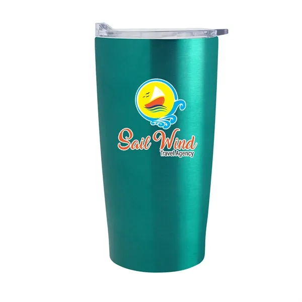 20 oz. stainless steel tumbler with double wall construction and snap-on,... from ASI 61125 Hit Promotional Products / Hit®