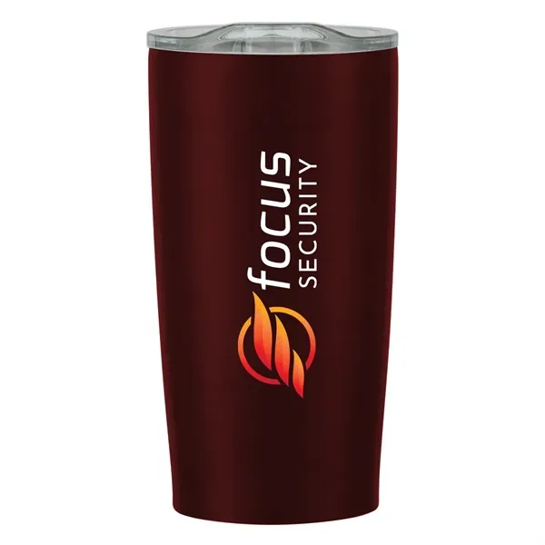 20 oz. stainless steel tumbler with double wall construction and snap-on,... from ASI 61125 Hit Promotional Products / Hit®