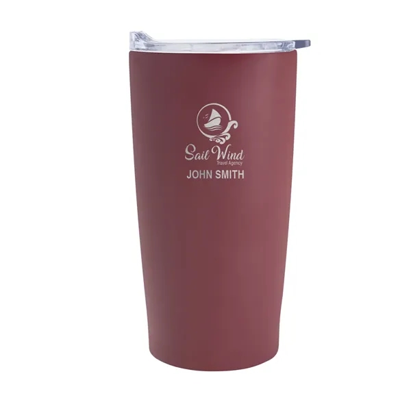 20 oz. stainless steel tumbler with double wall construction and snap-on,... from ASI 61125 Hit Promotional Products / Hit®