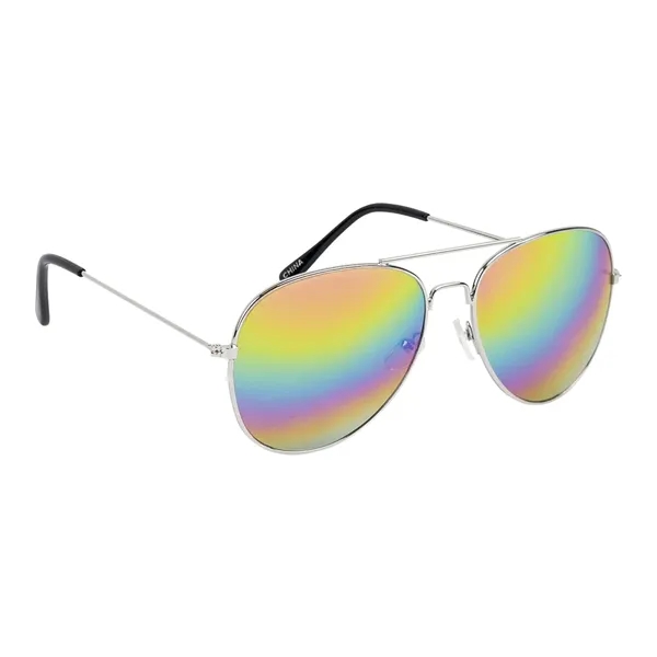 Aviator-style sunglasses with rainbow colored UV400 lenses.... from ASI 61125 Hit Promotional Products / Hit®