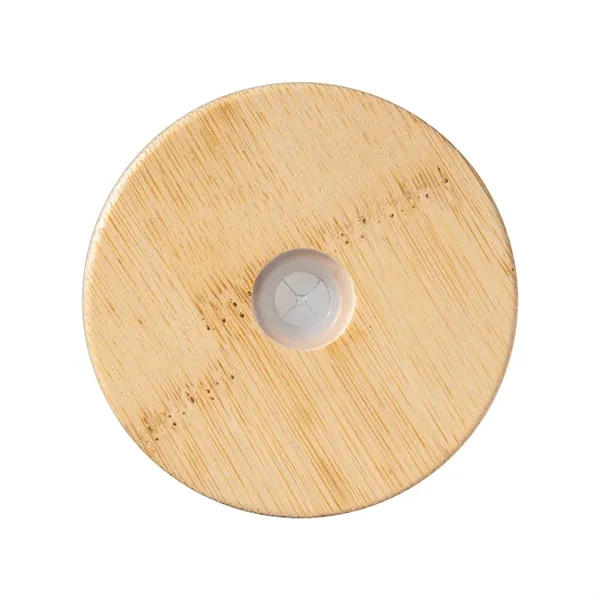 17 oz. soda lime glass with bamboo lid and 8" straw.... from ASI 61125 Hit Promotional Products / Hit®