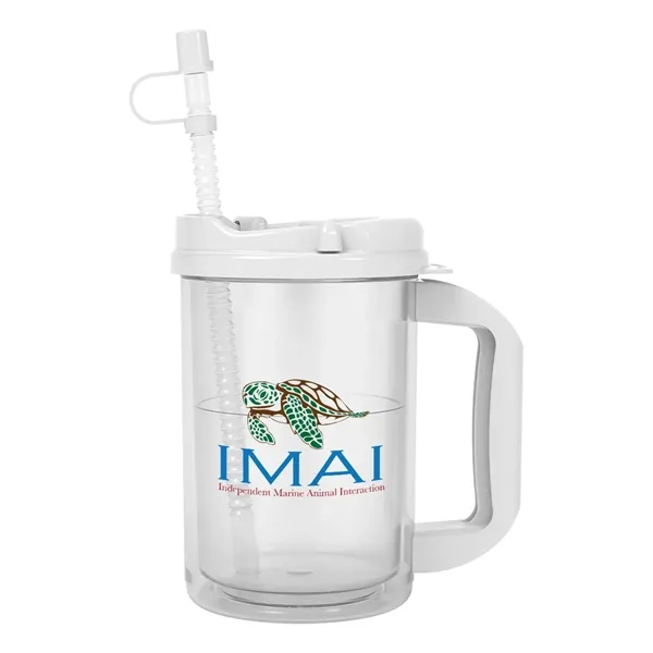 20 oz. double wall insulated polypropylene travel mug with lid and... from ASI 61125 Hit Promotional Products / Hit®