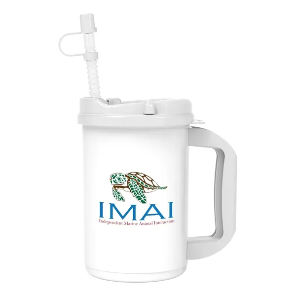 20 oz. double wall insulated polypropylene travel mug with lid and... from ASI 61125 Hit Promotional Products / Hit®