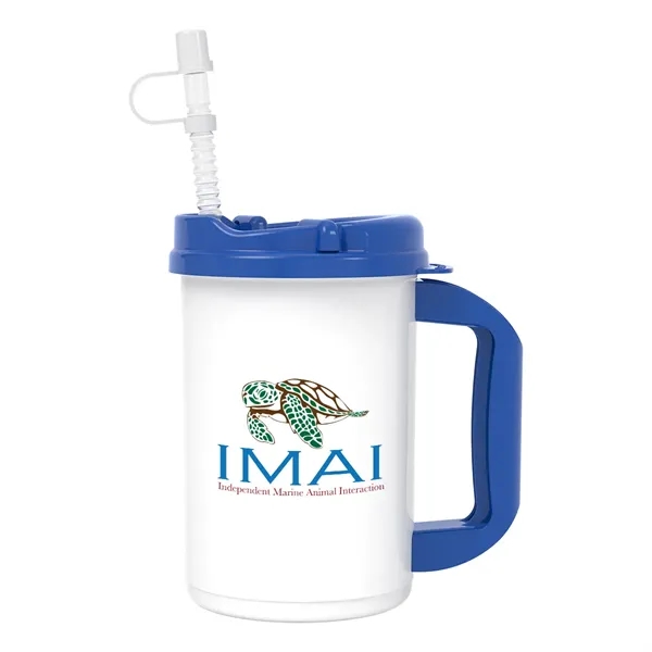 20 oz. double wall insulated polypropylene travel mug with lid and... from ASI 61125 Hit Promotional Products / Hit®