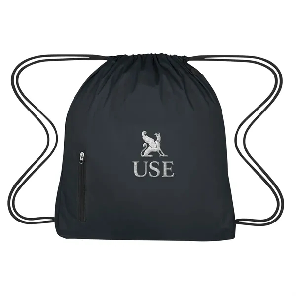 High density pongee nylon material drawstring pack.... from ASI 61125 Hit Promotional Products / Hit®