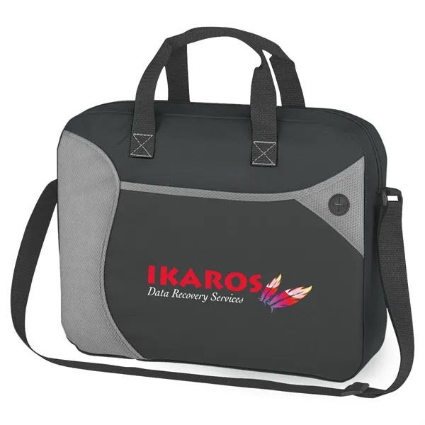 Briefcase/bag with adjustable shoulder strap and web carrying handle.... from ASI 61125 Hit Promotional Products / Hit®