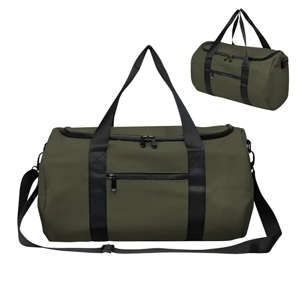 Duffel bag made with recycled PET PU leather and polyester.... from ASI 61125 Hit Promotional Products / Hit®