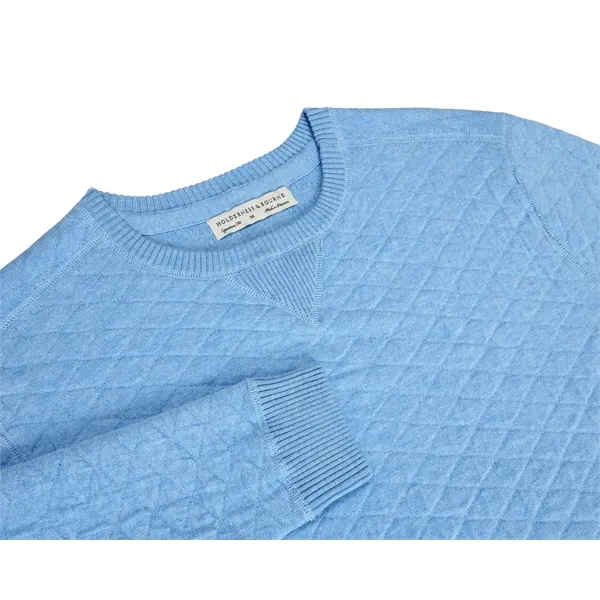 The Ward midweight Egyptian cotton jacquard crewneck sweater with banded hem... from ASI 38120 Ball Pro / Diversified Quality Kitchenware / Branded Apparel Designs