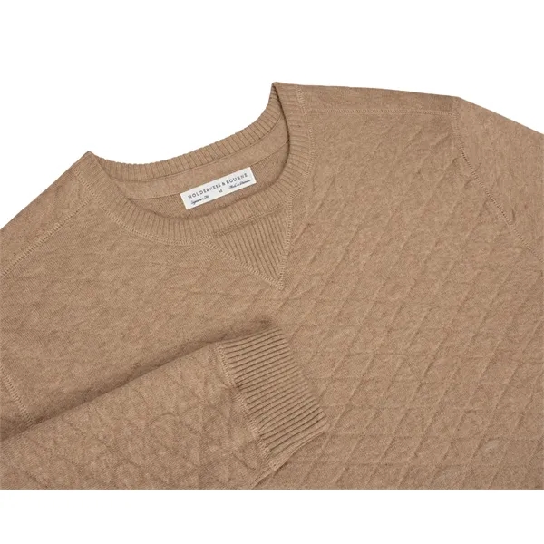 The Ward midweight Egyptian cotton jacquard crewneck sweater with banded hem... from ASI 38120 Ball Pro / Diversified Quality Kitchenware / Branded Apparel Designs
