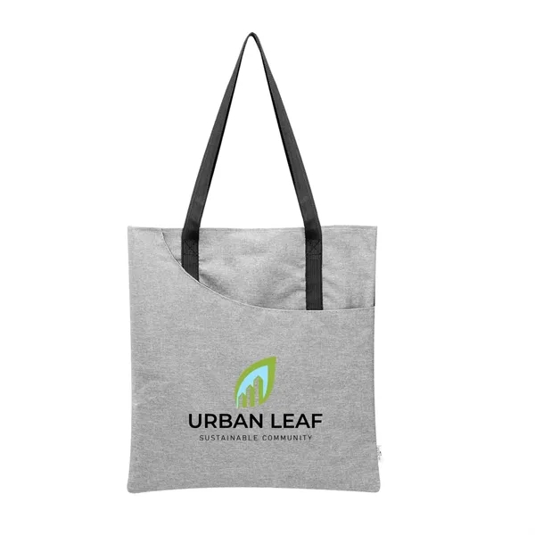 Heathered rPET tote bag with 27" handles and front slip pocket.... from ASI 61125 Hit Promotional Products / Hit®