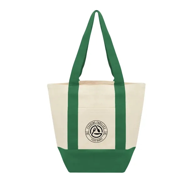 Recycled cotton canvas tote bag with front pocket and 18" handles.... from ASI 61125 Hit Promotional Products / Hit®