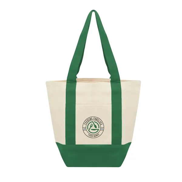 Recycled cotton canvas tote bag with front pocket and 18" handles.... from ASI 61125 Hit Promotional Products / Hit®