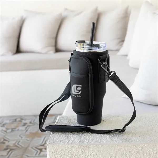 Neoprene and rPET sling/pouch to hold 40 oz. bottles and tumblers.... from ASI 61125 Hit Promotional Products / Hit®