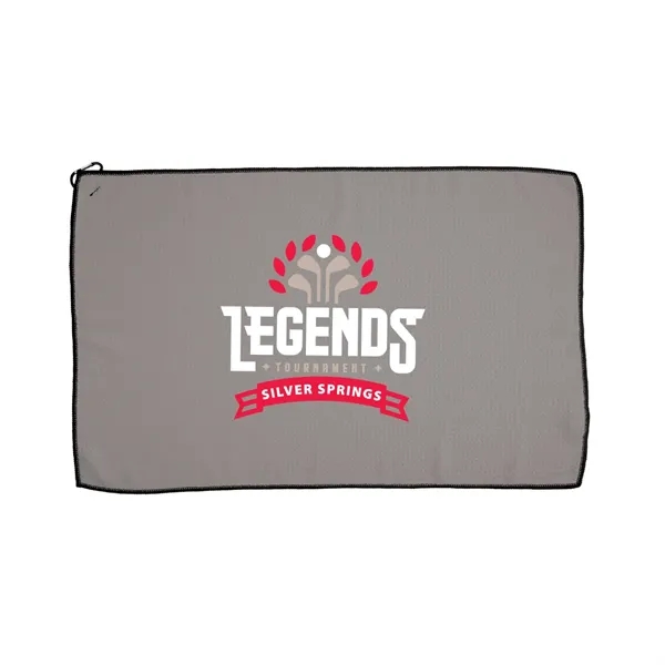 16.5" x 25" recycled polyester golf towel with carabiner attachment.... from ASI 61125 Hit Promotional Products / Hit®