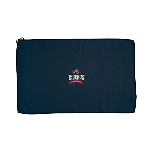 16.5" x 25" recycled polyester golf towel with carabiner attachment.... from ASI 61125 Hit Promotional Products / Hit®