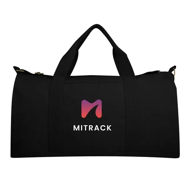 Recycled cotton and recycled polyester duffel bag with flat bottom.... from ASI 61125 Hit Promotional Products / Hit®
