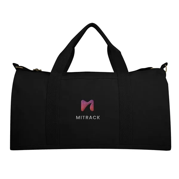 Recycled cotton and recycled polyester duffel bag with flat bottom.... from ASI 61125 Hit Promotional Products / Hit®