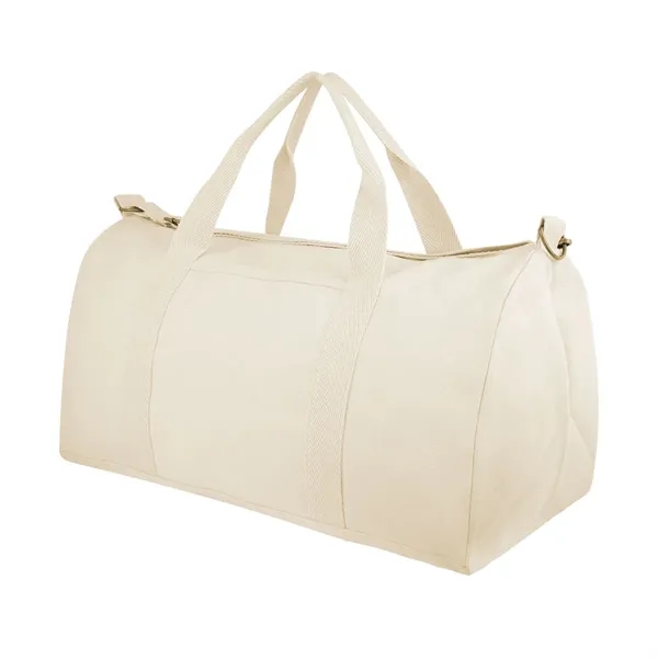 Recycled cotton and recycled polyester duffel bag with flat bottom.... from ASI 61125 Hit Promotional Products / Hit®