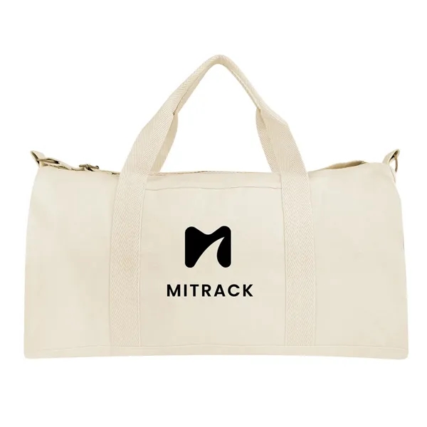 Recycled cotton and recycled polyester duffel bag with flat bottom.... from ASI 61125 Hit Promotional Products / Hit®