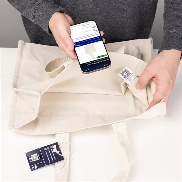 5" x 15" x 13" recycled cotton/polyester tote bag with 26.75"... from ASI 61125 Hit Promotional Products / Hit®