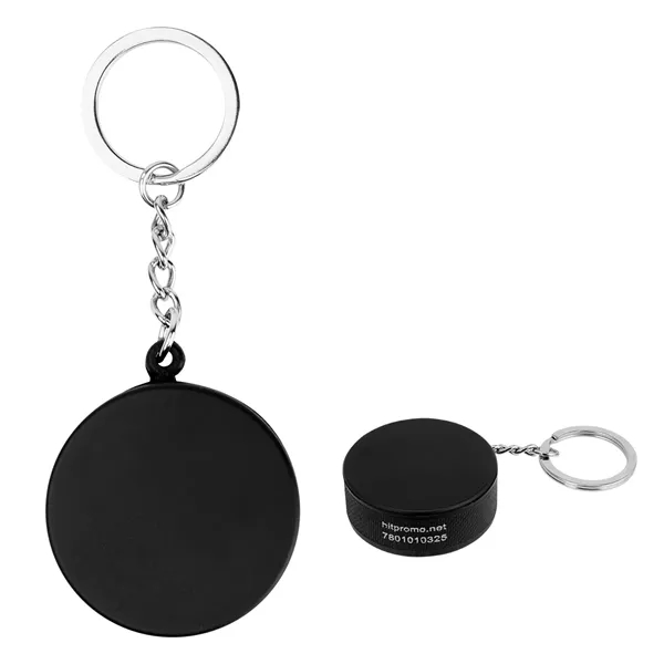 Hockey puck shaped stress reliever with split ring.... from ASI 61125 Hit Promotional Products / Hit®
