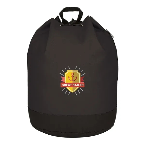 Drawstring tote / backpack with PVC lining and adjustable padded straps.... from ASI 61125 Hit Promotional Products / Hit®