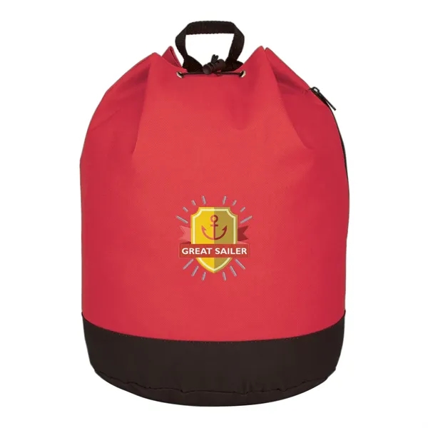 Drawstring tote / backpack with PVC lining and adjustable padded straps.... from ASI 61125 Hit Promotional Products / Hit®