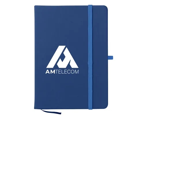 80 page lined notebook with bookmark, strap closure and pen loop;... from ASI 61125 Hit Promotional Products / Hit®