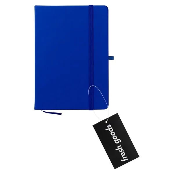 80 page lined notebook with bookmark, strap closure and pen loop;... from ASI 61125 Hit Promotional Products / Hit®