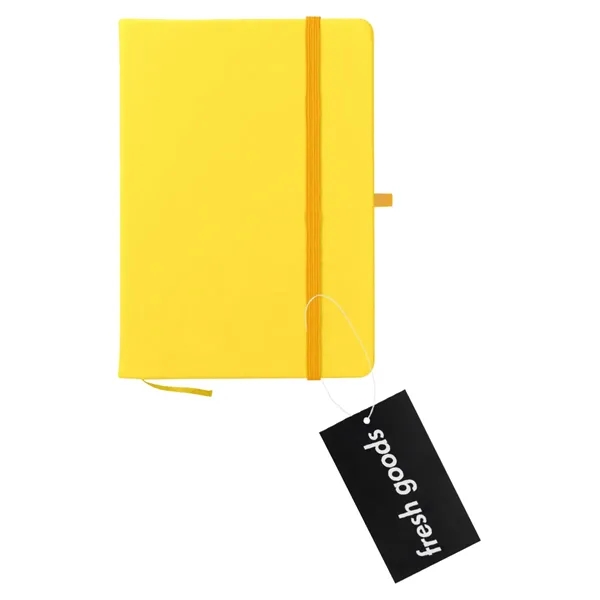 80 page lined notebook with bookmark, strap closure and pen loop;... from ASI 61125 Hit Promotional Products / Hit®