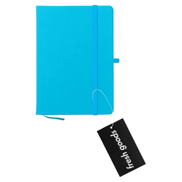 80 page lined notebook with bookmark, strap closure and pen loop;... from ASI 61125 Hit Promotional Products / Hit®