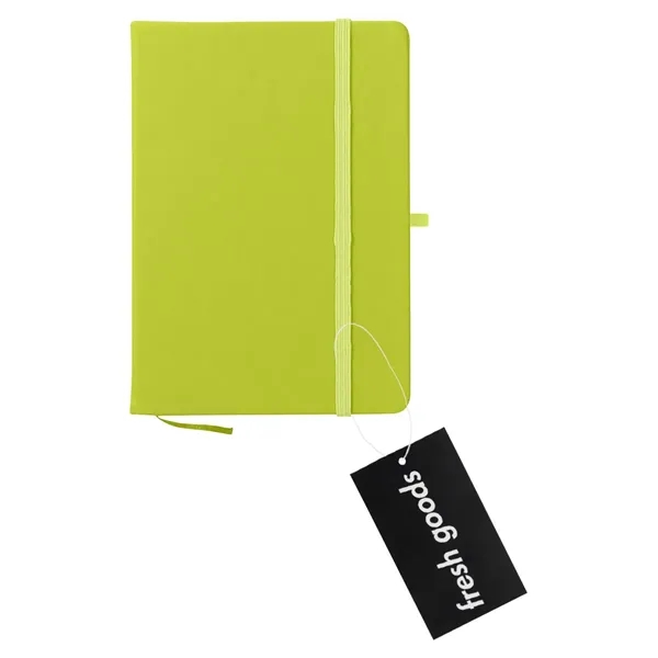 80 page lined notebook with bookmark, strap closure and pen loop;... from ASI 61125 Hit Promotional Products / Hit®