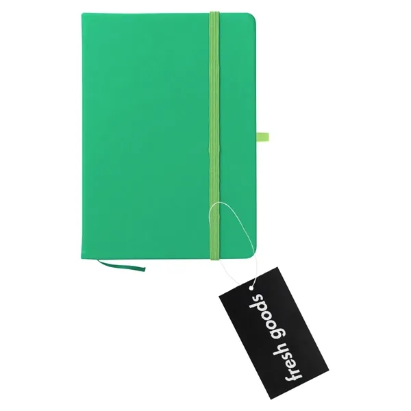 80 page lined notebook with bookmark, strap closure and pen loop;... from ASI 61125 Hit Promotional Products / Hit®