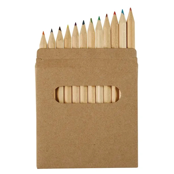 12-Piece colored pencil set with black, dark / light blue, brown,... from ASI 61125 Hit Promotional Products / Hit®