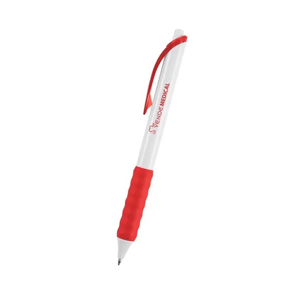 Plunger action gel ink pen with rubber grip.... from ASI 61125 Hit Promotional Products / Hit®