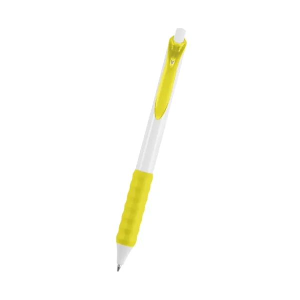 Plunger action gel ink pen with rubber grip.... from ASI 61125 Hit Promotional Products / Hit®