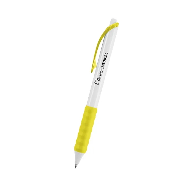 Plunger action gel ink pen with rubber grip.... from ASI 61125 Hit Promotional Products / Hit®