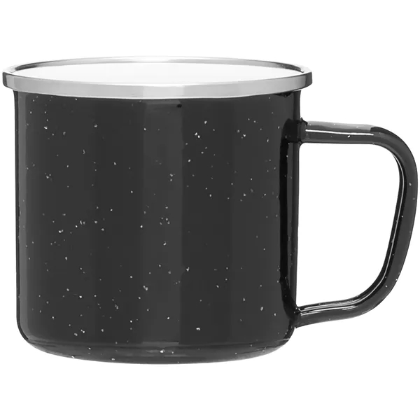 13 oz single wall enamel mug with stainless steel rim and... from ASI 51197 ETS Express, LLC