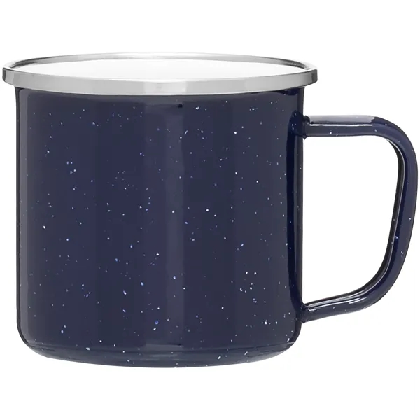 13 oz single wall enamel mug with stainless steel rim and... from ASI 51197 ETS Express, LLC