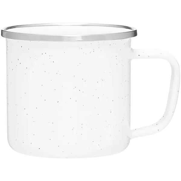 13 oz single wall enamel mug with stainless steel rim and... from ASI 51197 ETS Express, LLC