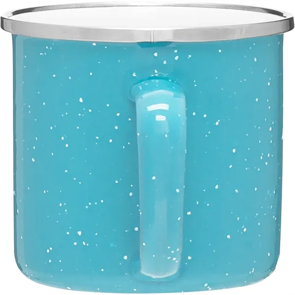 13 oz single wall enamel mug with stainless steel rim and... from ASI 51197 ETS Express, LLC