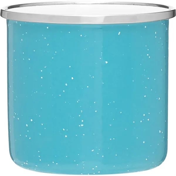 13 oz single wall enamel mug with stainless steel rim and... from ASI 51197 ETS Express, LLC