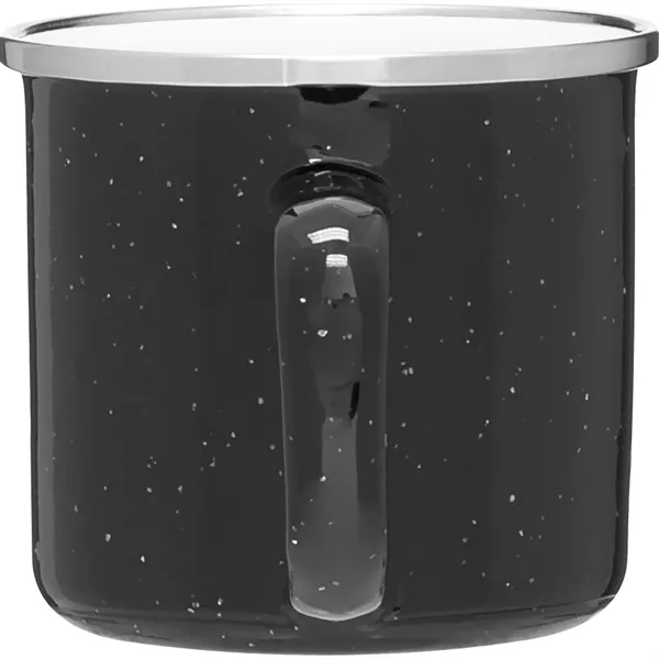 13 oz single wall enamel mug with stainless steel rim and... from ASI 51197 ETS Express, LLC