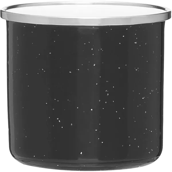 13 oz single wall enamel mug with stainless steel rim and... from ASI 51197 ETS Express, LLC