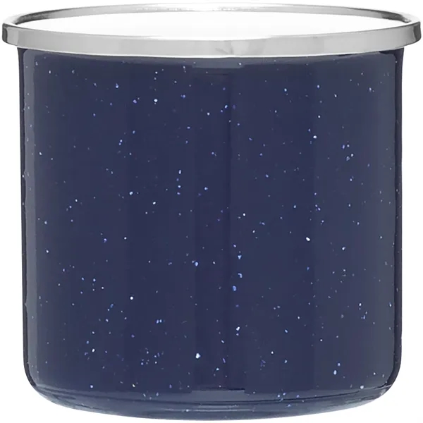 13 oz single wall enamel mug with stainless steel rim and... from ASI 51197 ETS Express, LLC
