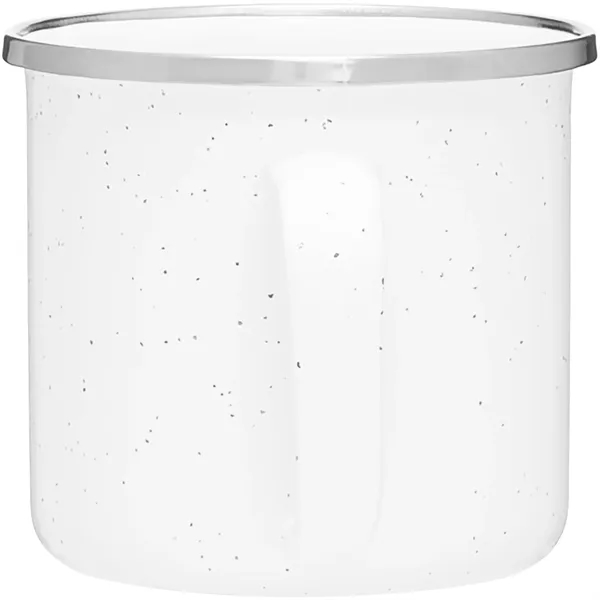 13 oz single wall enamel mug with stainless steel rim and... from ASI 51197 ETS Express, LLC