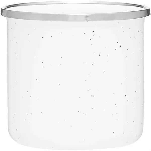 13 oz single wall enamel mug with stainless steel rim and... from ASI 51197 ETS Express, LLC