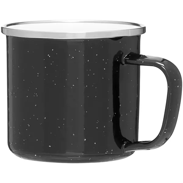 13 oz single wall enamel mug with stainless steel rim and... from ASI 51197 ETS Express, LLC