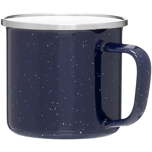 13 oz single wall enamel mug with stainless steel rim and... from ASI 51197 ETS Express, LLC